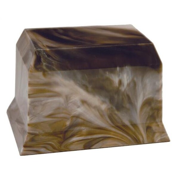 Medm Taylor Urns 650BR Cultured Onyx Cremation Columbia Adult Urn; Brown Agate 650BR - main